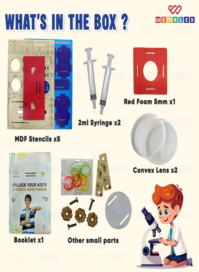 ويمبلي مجهر ويمبلي الهيدروليكي | مجموعة أدوات تعليمية علمية للأطفال من 7 إلى 10 سنوات | تعلم التكبير، وانعكاس الضوء، وأنواع العدسات | لعبة تجارب علمية تعليمية للأطفال - Image 5